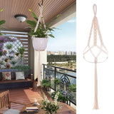 1pc Large-sized  Plant Hanger Basket  Handmade Rope Pots Holder Fine Hemp Rope Net Flower Pot Plant Lanyard