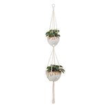 1pc Large-sized  Plant Hanger Basket  Handmade Rope Pots Holder Fine Hemp Rope Net Flower Pot Plant Lanyard