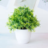 bonsai artificial grass in a pot green fake plants potted grass plastic plants art home/garden/room/official desk decorations 1p