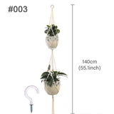 Hanging Plant Handmade Macrame Plant Hanger Flower Pot Planter Hanger Wall Decor Courtyard Garden Hanging Planter Hanging Basket