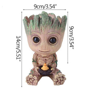 Groot Flowerpot Cute Model Toy Pen Pot Flower Pot Planter Figurines Tree Man Garden Planter Flower Pot Gift For Baby Kids