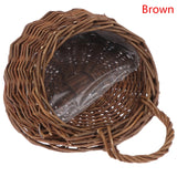 Flower Planter Wall Hanging Wicker Rattam Basket Garden Vine Pot Plants Holder