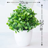 6 PCS NEW Artificial Plants Bonsai Small Tree Pot Plants Fake Flowers Potted Ornaments For Home Decoration Hotel Garden Decor