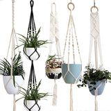 Handmade macrame plant hanger pot holder pot tray/pot hanger pot tray for wall decoration countyard /garden pot tray for plant