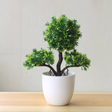 Artificial Plants Potted Bonsai Garden Decoration Outdoor Fake Plant Teen Room Decor Party Table Ornament For Garden Home Decor