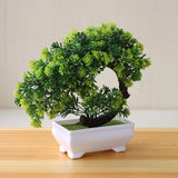 Artificial Plants Potted Bonsai Garden Decoration Outdoor Fake Plant Teen Room Decor Party Table Ornament For Garden Home Decor