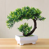 Artificial Plants Potted Bonsai Garden Decoration Outdoor Fake Plant Teen Room Decor Party Table Ornament For Garden Home Decor