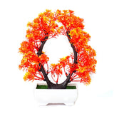 Artificial Plants Potted Bonsai Garden Decoration Outdoor Fake Plant Teen Room Decor Party Table Ornament For Garden Home Decor