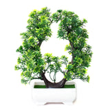 Artificial Plants Potted Bonsai Garden Decoration Outdoor Fake Plant Teen Room Decor Party Table Ornament For Garden Home Decor