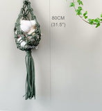 Macrame Wall Hanging Basket Macrame Plant Hanger Wall Planter Balcony Decorations Indoor wWall Plant Holder Hanging Pot