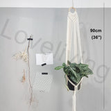 Macrame Wall Hanging Basket Macrame Plant Hanger Wall Planter Balcony Decorations Indoor wWall Plant Holder Hanging Pot