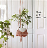 Macrame Wall Hanging Basket Macrame Plant Hanger Wall Planter Balcony Decorations Indoor wWall Plant Holder Hanging Pot