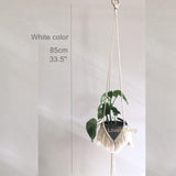 Macrame Wall Hanging Basket Macrame Plant Hanger Wall Planter Balcony Decorations Indoor wWall Plant Holder Hanging Pot