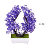 Artificial Plants Potted Bonsai Garden Decoration Outdoor Fake Plant Teen Room Decor Party Table Ornament For Garden Home Decor