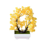 Artificial Plants Potted Bonsai Garden Decoration Outdoor Fake Plant Teen Room Decor Party Table Ornament For Garden Home Decor