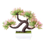 Artificial Plants Potted Bonsai Garden Decoration Outdoor Fake Plant Teen Room Decor Party Table Ornament For Garden Home Decor