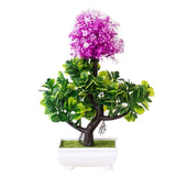 Artificial Plants Potted Bonsai Garden Decoration Outdoor Fake Plant Teen Room Decor Party Table Ornament For Garden Home Decor