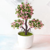 Artificial Plants Potted Bonsai Garden Decoration Outdoor Fake Plant Teen Room Decor Party Table Ornament For Garden Home Decor