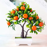 Artificial Plants Potted Bonsai Garden Decoration Outdoor Fake Plant Teen Room Decor Party Table Ornament For Garden Home Decor